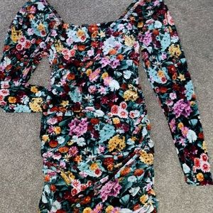 Long sleeve flower dress
